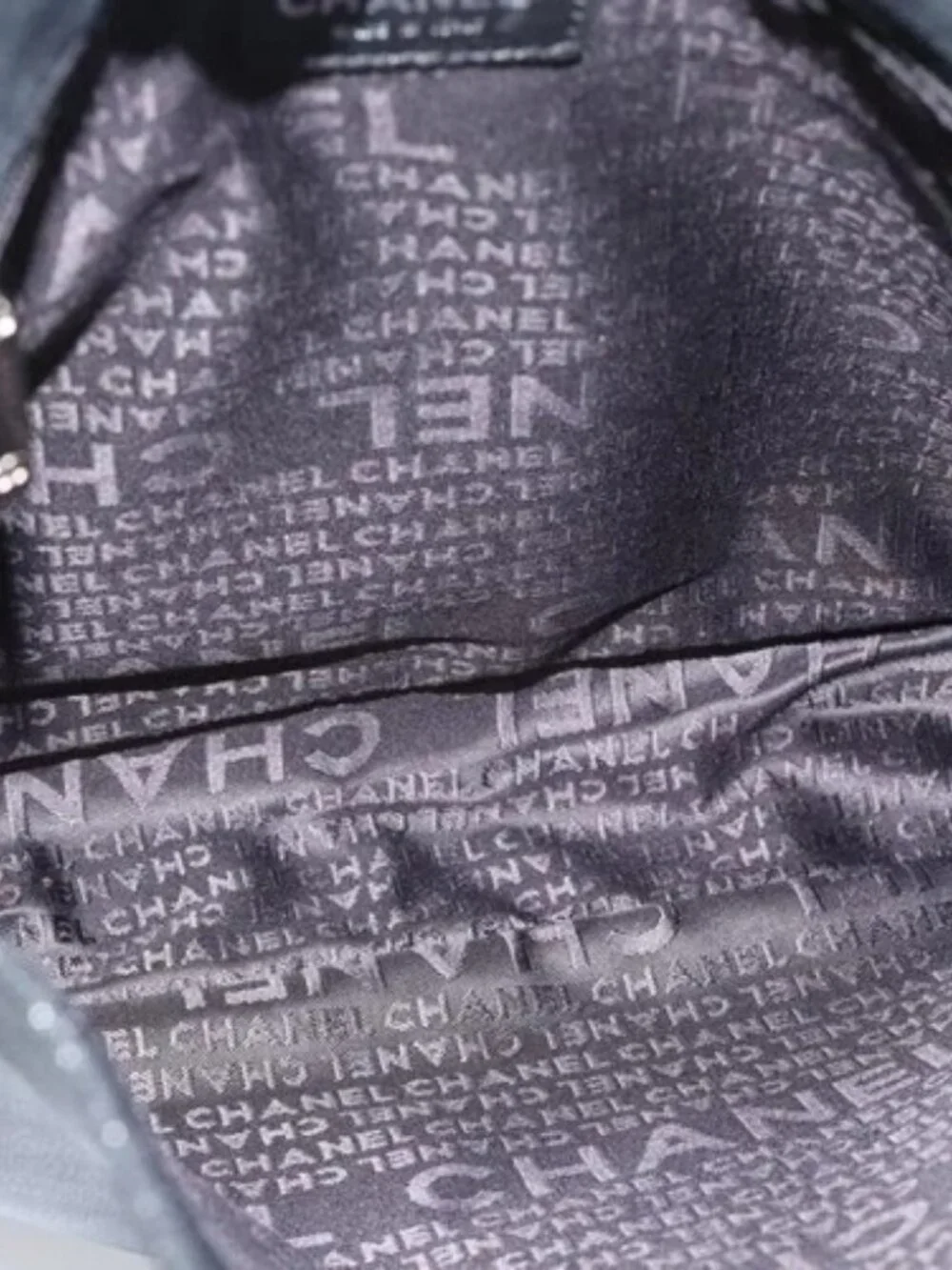 CHANEL Shoulder Bag Lamb Skin Black Silver CC Auth 184867SAM